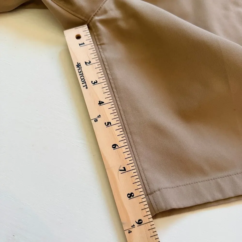 Lands End Boys School Uniform Khaki Active Chino Performance Shorts Size 16